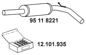 EBERSPÄCHER 95 11 8221 vidurinis duslintuvas 
 Išmetimo sistema -> Duslintuvas
6K6.253.409, 6K6.253.409 H, 6K6.253.409 J