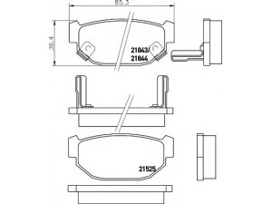HELLA 8DB 355 016-481 stabdžių trinkelių rinkinys, diskinis stabdys 
 Techninės priežiūros dalys -> Papildomas remontas
25191GA530, 25191GA531, 25191GA532