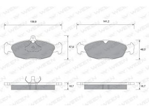 WEEN 151-1108 stabdžių trinkelių rinkinys, diskinis stabdys 
 Techninės priežiūros dalys -> Papildomas remontas
JLM11903, 1605087, 1605455, 1605810