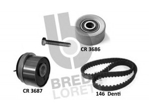 BREDA  LORETT KCD0782 paskirstymo diržo komplektas 
 Techninės priežiūros dalys -> Papildomas remontas
55562217, 71739801, 16 06 314, 16 06 355