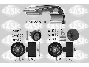 SASIC 1750036 paskirstymo diržo komplektas 
 Techninės priežiūros dalys -> Papildomas remontas
083156, 0831S7, 083156, 0831S7