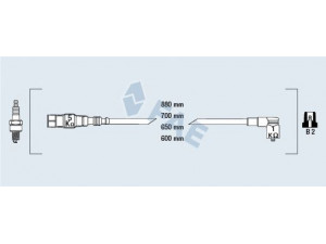 FAE 85876 uždegimo laido komplektas 
 Kibirkšties / kaitinamasis uždegimas -> Uždegimo laidai/jungtys
030 905 409 B