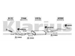 KLARIUS 931092U išmetimo sistema 
 Išmetimo sistema -> Išmetimo sistema, visa