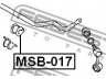 FEBEST MSB-017 skersinio stabilizatoriaus įvorių komplektas 
 Ašies montavimas/vairavimo mechanizmas/ratai -> Stabilizatorius/fiksatoriai -> Sklendės
MR150093