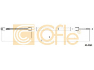 COFLE 10.9321 trosas, stovėjimo stabdys 
 Stabdžių sistema -> Valdymo svirtys/trosai
1684200285, 1684201485, A1684200285