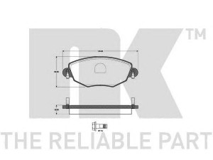 NK 222553 stabdžių trinkelių rinkinys, diskinis stabdys 
 Techninės priežiūros dalys -> Papildomas remontas
1121894, 1126718, 1204843, 1250688