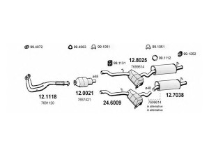 ASSO ART0608 išmetimo sistema 
 Išmetimo sistema -> Išmetimo sistema, visa