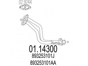 MTS 01.14300 išleidimo kolektorius 
 Išmetimo sistema -> Išmetimo vamzdžiai
893253101AA, 893253101J