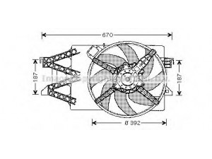 AVA QUALITY COOLING FD7514 ventiliatorius, radiatoriaus 
 Aušinimo sistema -> Radiatoriaus ventiliatorius
2T148C607FA, 2T148C607GA, 4523721