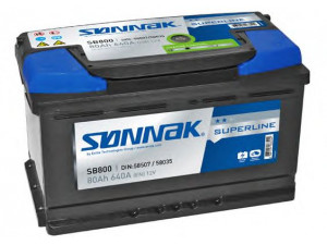 SONNAK SB800 starterio akumuliatorius; starterio akumuliatorius 
 Elektros įranga -> Akumuliatorius
61217604816, 61218376451