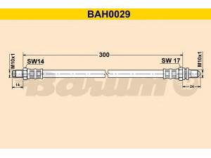 BARUM BAH0029 stabdžių žarnelė 
 Stabdžių sistema -> Stabdžių žarnelės
1014204, 96FB-2282-AC