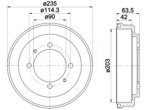 HELLA PAGID 8DT 355 300-831 stabdžių būgnas 
 Stabdžių sistema -> Būgninis stabdys -> Stabdžių būgnas
MB587578