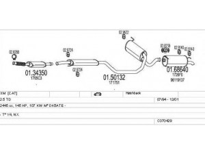 MTS C070429009810 išmetimo sistema 
 Išmetimo sistema -> Išmetimo sistema, visa