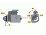 BOSCH 0 001 368 008 starteris
01173560, 117 3560, 057 109 12