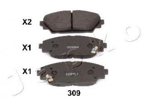 JAPKO 50309 stabdžių trinkelių rinkinys, diskinis stabdys 
 Techninės priežiūros dalys -> Papildomas remontas
BHY1-332-8ZA