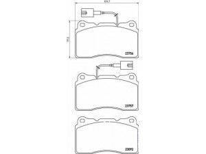 BREMBO P 23 154 stabdžių trinkelių rinkinys, diskinis stabdys 
 Techninės priežiūros dalys -> Papildomas remontas
77366389