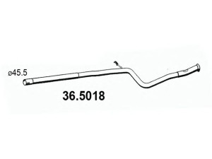 ASSO 36.5018 išleidimo kolektorius 
 Išmetimo sistema -> Išmetimo vamzdžiai
1705ET, 1705SF, 1705Z8