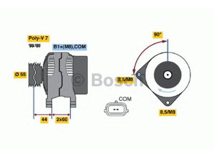 BOSCH 0 124 425 039 kintamosios srovės generatorius 
 Elektros įranga -> Kint. sr. generatorius/dalys -> Kintamosios srovės generatorius
82 00 429 905, 82 00 518 409