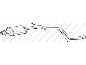 BOSAL 284-109 vidurinis duslintuvas 
 Išmetimo sistema -> Duslintuvas
60668123