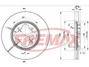 FREMAX BD-2582 stabdžių diskas 
 Stabdžių sistema -> Diskinis stabdys -> Stabdžių diskas
45251-SM5-A00