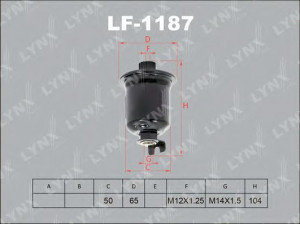 LYNXauto LF-1187 kuro filtras 
 Techninės priežiūros dalys -> Papildomas remontas
23300-79455