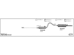 IMASAF 561000327 išmetimo sistema 
 Išmetimo sistema -> Išmetimo sistema, visa