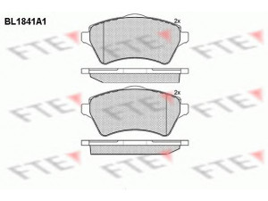 FTE BL1841A1 stabdžių trinkelių rinkinys, diskinis stabdys 
 Techninės priežiūros dalys -> Papildomas remontas
LR021899, SFP000010, SFP000020