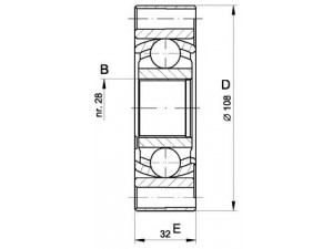 OPEN PARTS CVJ5412.20 jungčių komplektas, kardaninis velenas 
 Ratų pavara -> Sujungimai/komplektas
0007548099, 0046307223, 0046307295