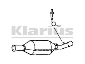 KLARIUS 311834 katalizatoriaus keitiklis 
 Išmetimo sistema -> Katalizatoriaus keitiklis
174600D050