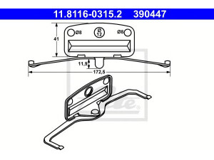 ATE 11.8116-0315.2 spyruoklė, stabdžių apkaba 
 Stabdžių sistema -> Stabdžių matuoklis -> Stabdžių dalys
34 11 2 283 363, 34 11 6 757 253