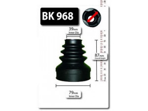 SHAFTEC BK968 gofruotoji membrana, kardaninis velenas 
 Ratų pavara -> Gofruotoji membrana