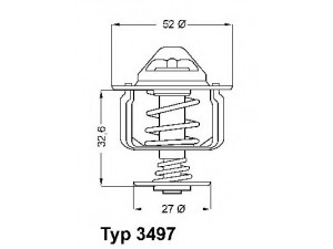 WAHLER 3497.88D termostatas, aušinimo skystis 
 Aušinimo sistema -> Termostatas/tarpiklis -> Thermostat
1338 F5, 9661 3315 80, 1 096 283