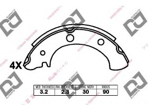 DJ PARTS BS1372 stabdžių trinkelių komplektas 
 Techninės priežiūros dalys -> Papildomas remontas
625300111, 625301111, 625301310