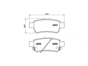 BREMBO P 28 062 stabdžių trinkelių rinkinys, diskinis stabdys 
 Techninės priežiūros dalys -> Papildomas remontas
43022SHJ405, 43022SHJA00, 43022SHJX00