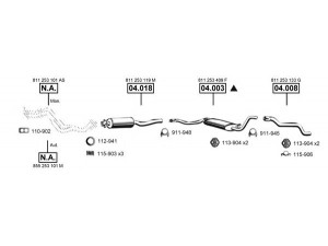ASMET AU060315 išmetimo sistema 
 Išmetimo sistema -> Išmetimo sistema, visa