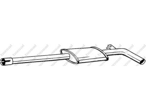 BOSAL 200-531 vidurinis duslintuvas 
 Išmetimo sistema -> Duslintuvas
82.00.356.126, 82.00.356.156