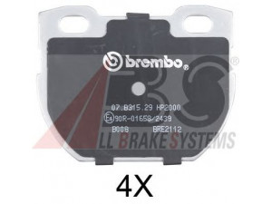 A.B.S. 36939S stabdžių trinkelių rinkinys, diskinis stabdys 
 Techninės priežiūros dalys -> Papildomas remontas
SFP000130, SFP000250, SFP000280