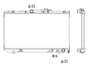 NRF 503964 radiatorius, variklio aušinimas 
 Aušinimo sistema -> Radiatorius/alyvos aušintuvas -> Radiatorius/dalys
1640064730, 1640064731