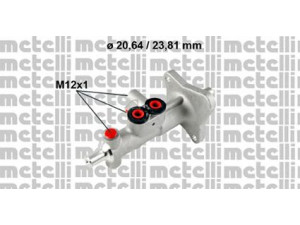 METELLI 05-0663 pagrindinis cilindras, stabdžiai 
 Stabdžių sistema -> Pagrindinis stabdžių cilindras
005 430 97 01
