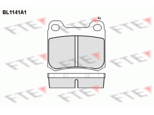 FTE BL1141A1 stabdžių trinkelių rinkinys, diskinis stabdys 
 Techninės priežiūros dalys -> Papildomas remontas
000 420 98 20