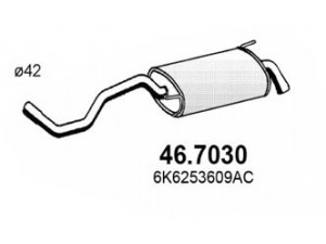 ASSO 46.7030 galinis duslintuvas 
 Išmetimo sistema -> Duslintuvas
6K6253609AB, 6K6253609AC