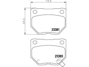 HELLA 8DB 355 011-601 stabdžių trinkelių rinkinys, diskinis stabdys 
 Techninės priežiūros dalys -> Papildomas remontas
MDX2750AA, 26696FA000, 26696FA020