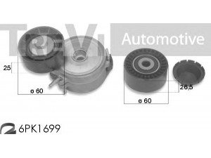 TREVI AUTOMOTIVE KA1236 V formos rumbuotas diržas, komplektas 
 Techninės priežiūros dalys -> Techninės priežiūros intervalai