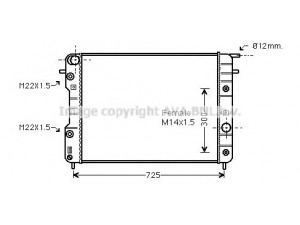 AVA QUALITY COOLING OLA2202 radiatorius, variklio aušinimas 
 Aušinimo sistema -> Radiatorius/alyvos aušintuvas -> Radiatorius/dalys
1300217, 52463046, 52485464, 6302007
