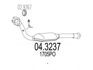 MTS 04.3237 katalizatoriaus keitiklis 
 Išmetimo sistema -> Katalizatoriaus keitiklis
1705PO