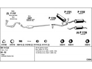 FENNO CI004 išmetimo sistema 
 Išmetimo sistema -> Išmetimo sistema, visa