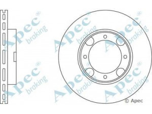 APEC braking DSK204 stabdžių diskas 
 Stabdžių sistema -> Diskinis stabdys -> Stabdžių diskas
5171221350, 5171221B00, 5171224100