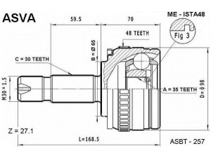 ASVA ME-ISTA48 jungčių komplektas, kardaninis velenas 
 Ratų pavara -> Sujungimai/komplektas
6613305001, 6613306001