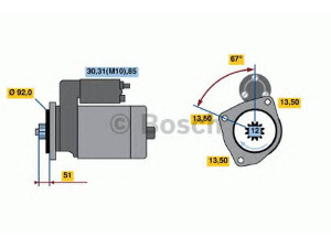 BOSCH 0 001 330 007 starteris