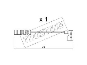 TRUSTING SU.251 įspėjimo kontaktas, stabdžių trinkelių susidėvėjimas 
 Stabdžių sistema -> Susidėvėjimo indikatorius, stabdžių trinkelės
210 540 11 17